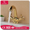 Einhebel-Messing Waschbecken Wasserhahn Gold Wasserhahn